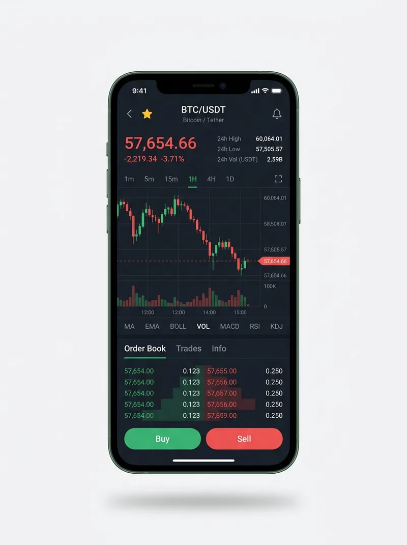 The same portfolio view on a phone